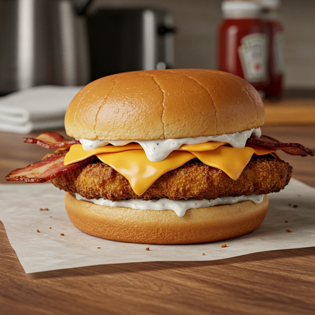 Crispy Bacon Ranch Chicken Melt: Ultimate Cheesy Chicken Sandwich Perfection